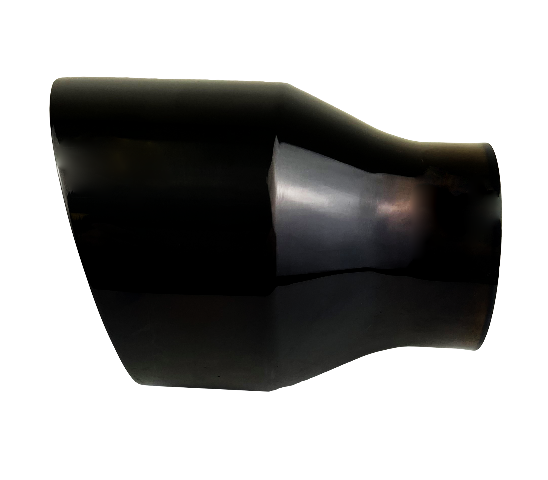 2.5" IDX4"X5.5" Double Wall Slant Cut S/S Gloss Black Exhaust Tip 2510BK