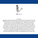 MagnaFlow direct-fit catalytic converter for 2006-2009 Ford 3.0L stainless steel CARB compliant 25206