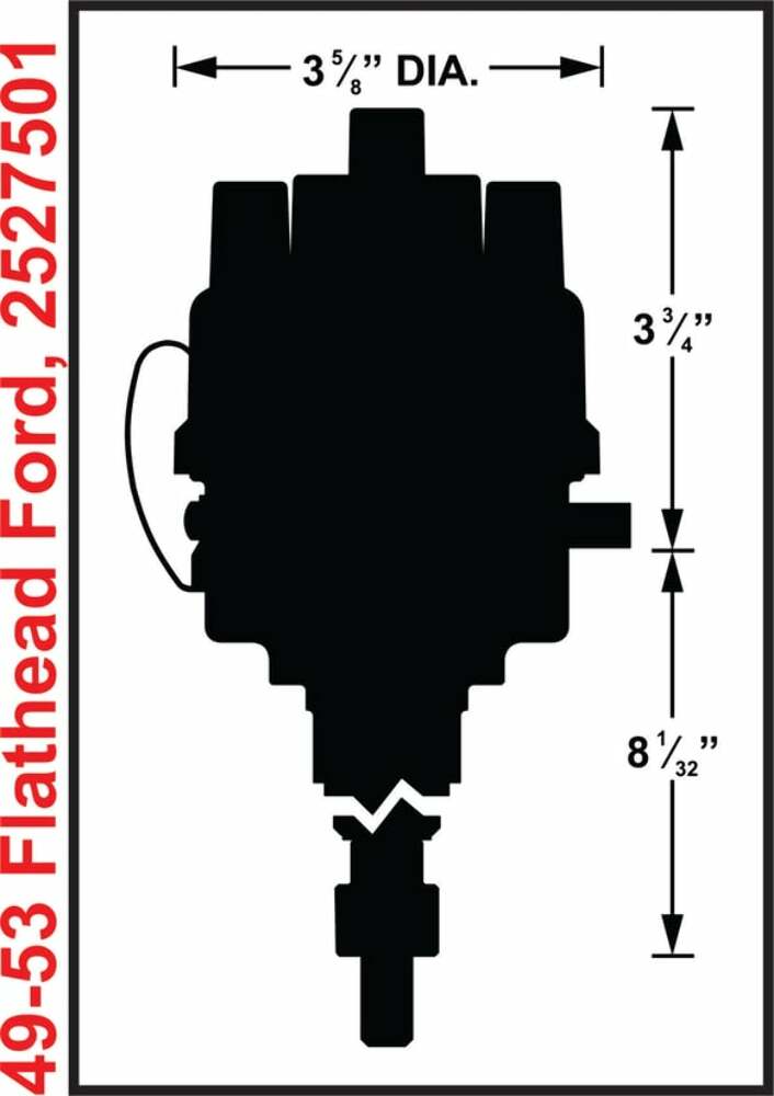 Ignition component for Ford mallory-2527501-mallory-dual-point-49-53-ford-flathead