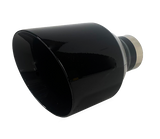 2.5" IDX5"X8" Double Wall Slant Cut Stainless Gloss Black Exhaust Tip 2580BK
