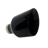 2.5" IDX5"X8" Double Wall Slant Cut Stainless Gloss Black Exhaust Tip 2580BK