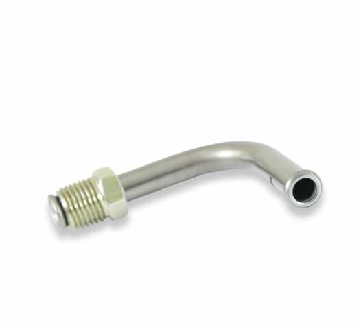 Chevrolet Small Block Fuel Pump Outlet Fitting 90 deg. Hose 5/16 Thread 1/2-20