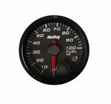 Black 2-1/16" Fuel Pressure 0-100psi-Holley logo 26-608