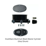 brake master cylinder black aluminum power brake drum-260-8555-bk MBM
