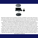 brake master cylinder black aluminum power brake drum-260-8555-bk MBM