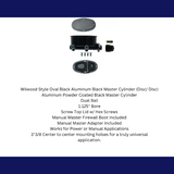 brake master cylinder 3 inch black aluminum manual brake disc-260-8559-bk MBM