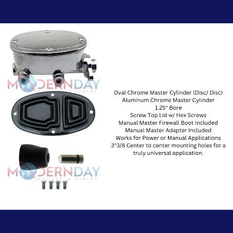 brake master cylinder 3 inch aluminum chrome manual brake disc-260-8559-chrome MBM