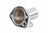 Mr. Gasket thermostat housing ; 160° fixed chrome for Ford 260 351W SBF polished aluminum 2662