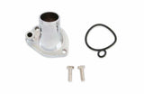 Mr. Gasket thermostat housing ; 160° fixed chrome for Ford 260 351W SBF polished aluminum 2662