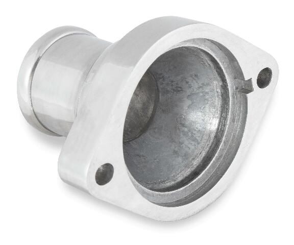 Mr. Gasket GM LS water neck straight polished finish 2671NA LS engine Chevy black aluminum 2493