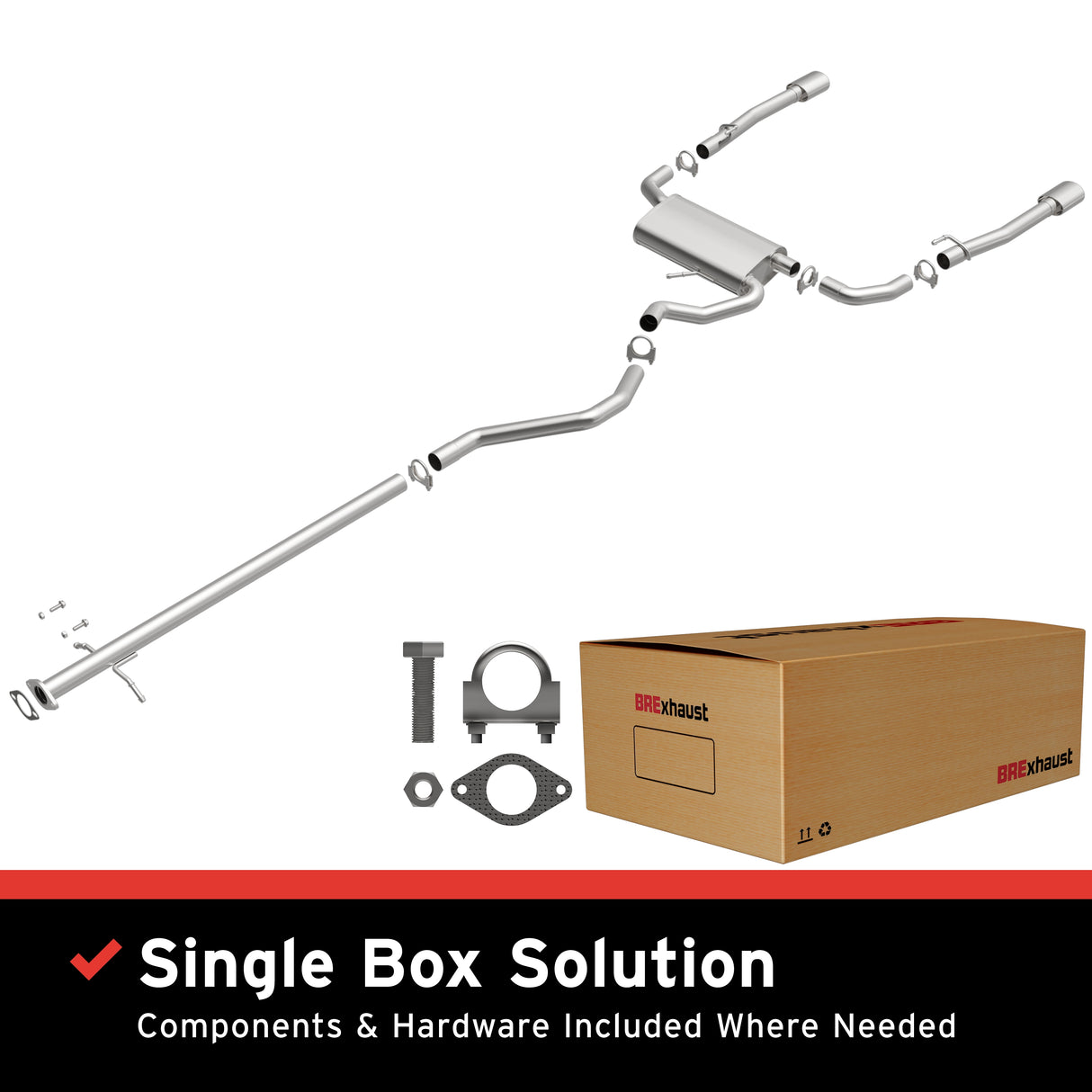 2013-2016 Dodge Dart Direct-Fit Replacement Exhaust System 106-0850 aluminized steel