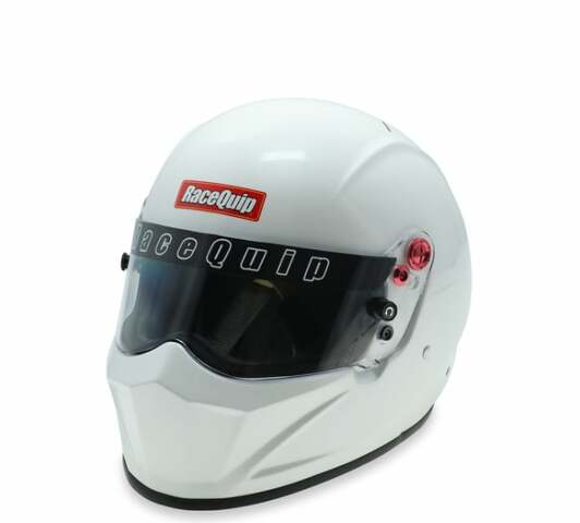RaceQuip racing helmet red white Nomex adjustable large SA2020