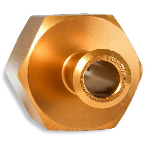 Mr. Gasket in line fuel pressure gauge adapter aluminum 2975