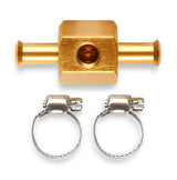 Mr. Gasket in line fuel pressure gauge adapter aluminum 2975