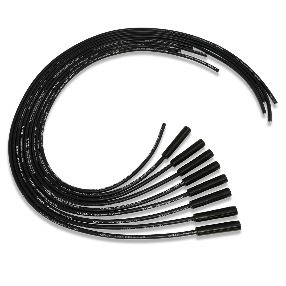 Spark Plug Wire Set Universal 8mm Silicone 180? 500 ohm/ft Street Thunder 50055