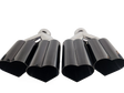t 3" ID/4" OUT/12" Dual Heart Shape Exhaust Tip Black Chrome NT-HEART-2BC Mach Speed