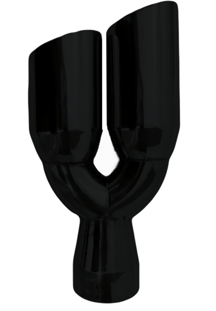 t 3" IDX3.5"X13.5" -Dual Double Wall Slant Cut S/S Black Exhaust Tip 1637BK Mach Speed