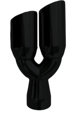 t 3" IDX3.5"X13.5" -Dual Double Wall Slant Cut S/S Black Exhaust Tip 1637BK Mach Speed
