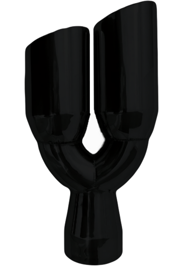 t 3" IDX3.5"X13.5" -Dual Double Wall Slant Cut S/S Black Exhaust Tip 1637BK Mach Speed