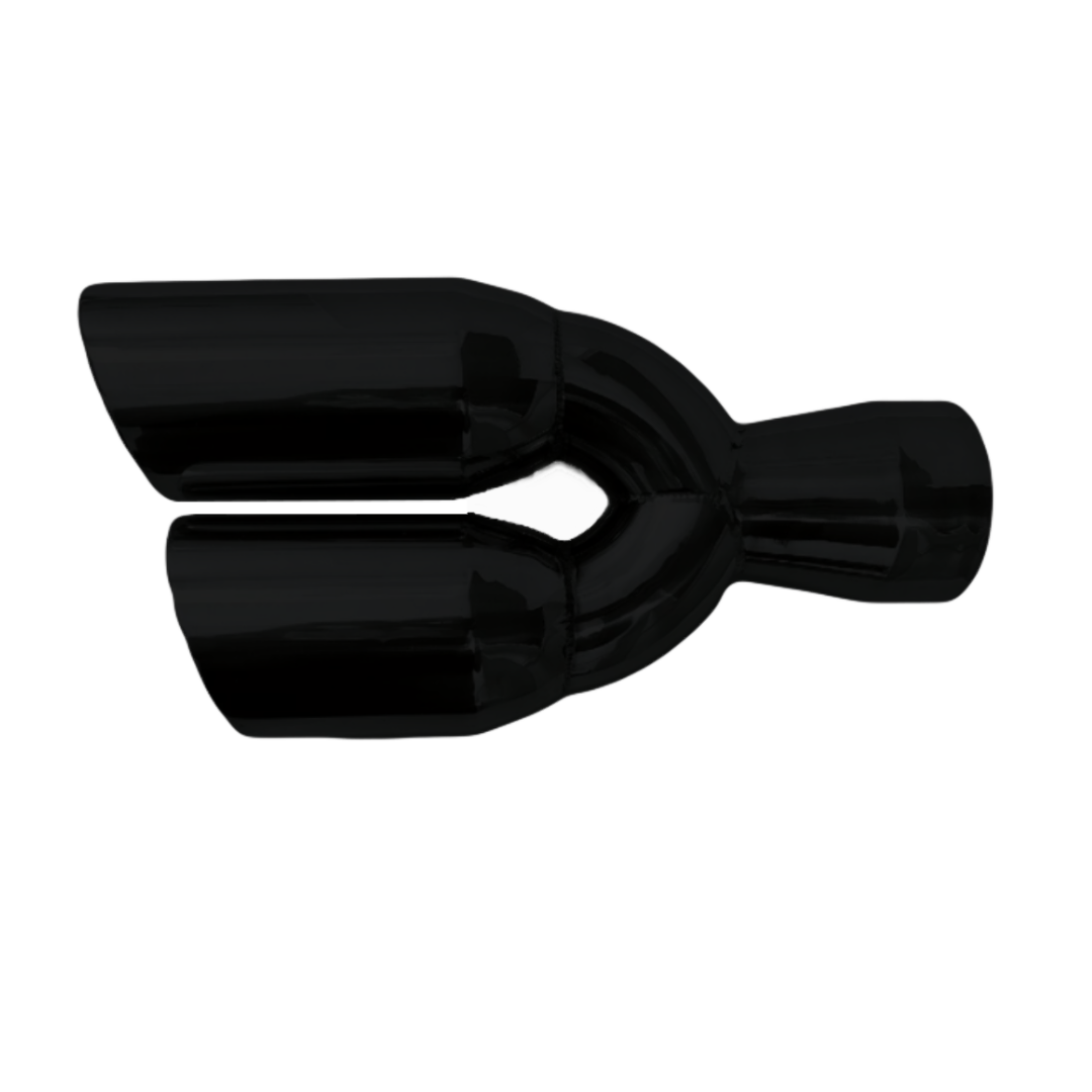 t 3" IDX3.5"X13.5" -Dual Double Wall Slant Cut S/S Black Exhaust Tip 1637BK Mach Speed