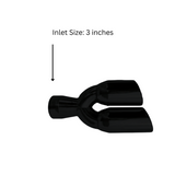 t 3" IDX3.5"X13.5" -Dual Double Wall Slant Cut S/S Black Exhaust Tip 1637BK Mach Speed