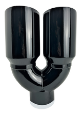 t 3" IDX4"X12" -Dual Double Wall Slant Cut S/S Gloss Black Exhaust Tip 1648BK Mach Speed