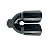 t 3" IDX4"X12" -Dual Double Wall Slant Cut S/S Gloss Black Exhaust Tip 1648BK Mach Speed