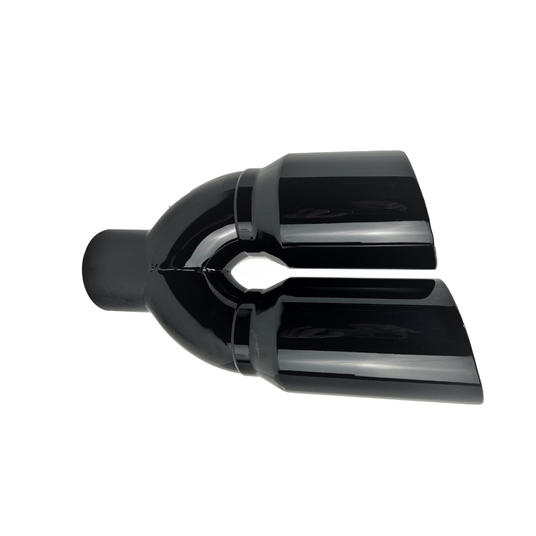 t 3" IDX4"X12" -Dual Double Wall Slant Cut S/S Gloss Black Exhaust Tip 1649BK Mach Speed
