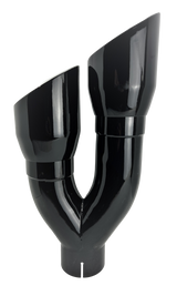 t 3" IDX4"X16" -Dual Double Wall Slant Cut S/S Gloss Black Exhaust Tip 1690BK Mach Speed