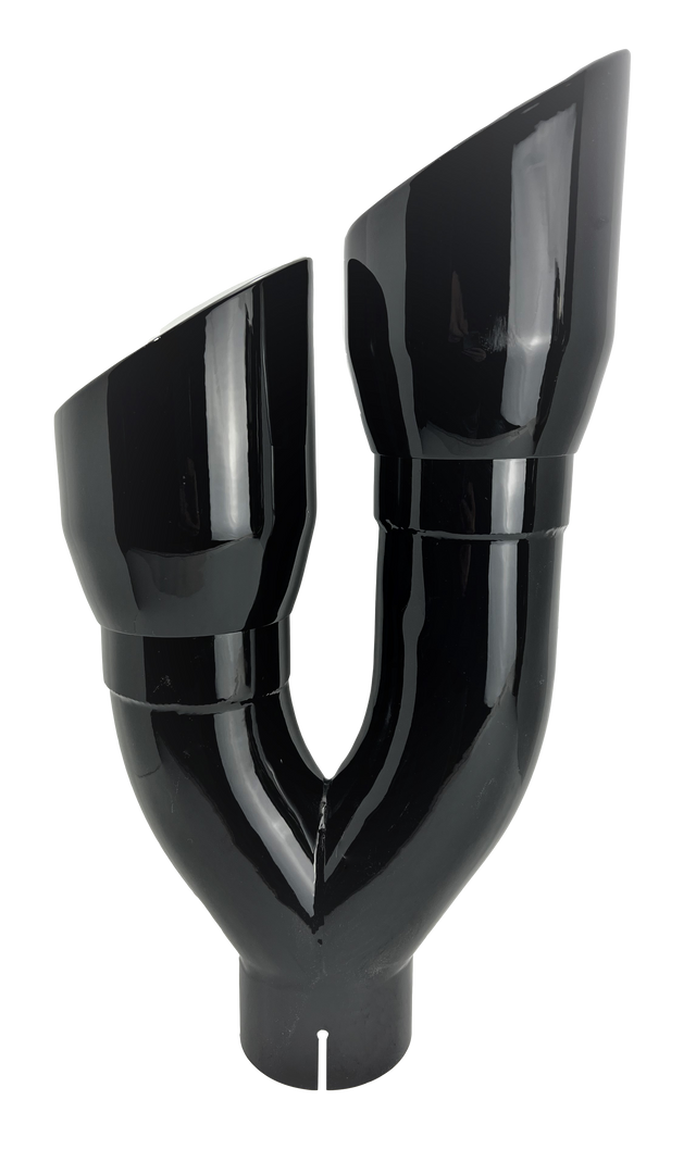 t 3" IDX4"X16" -Dual Double Wall Slant Cut S/S Gloss Black Exhaust Tip 1690BK Mach Speed