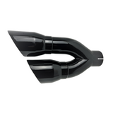 t 3" IDX4"X16" -Dual Double Wall Slant Cut S/S Gloss Black Exhaust Tip 1690BK Mach Speed