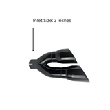 t 3" IDX4"X16" -Dual Double Wall Slant Cut S/S Gloss Black Exhaust Tip 1690BK Mach Speed