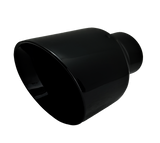 t 3" IDX5"X8" Double Wall Slant Cut Stainless Gloss Black Exhaust Tip 3080BK Mach Speed