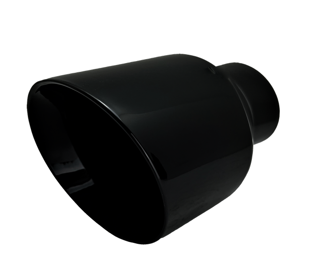 t 3" IDX5"X8" Double Wall Slant Cut Stainless Gloss Black Exhaust Tip 3080BK Mach Speed