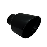 t 3" IDX5"X8" Double Wall Slant Cut Stainless Gloss Black Exhaust Tip 3080BK Mach Speed
