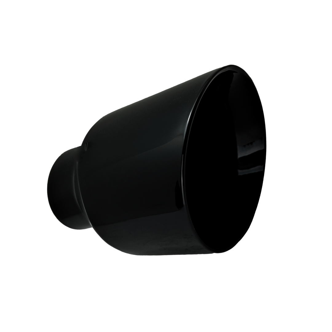 t 3" IDX5"X8" Double Wall Slant Cut Stainless Gloss Black Exhaust Tip 3080BK Mach Speed