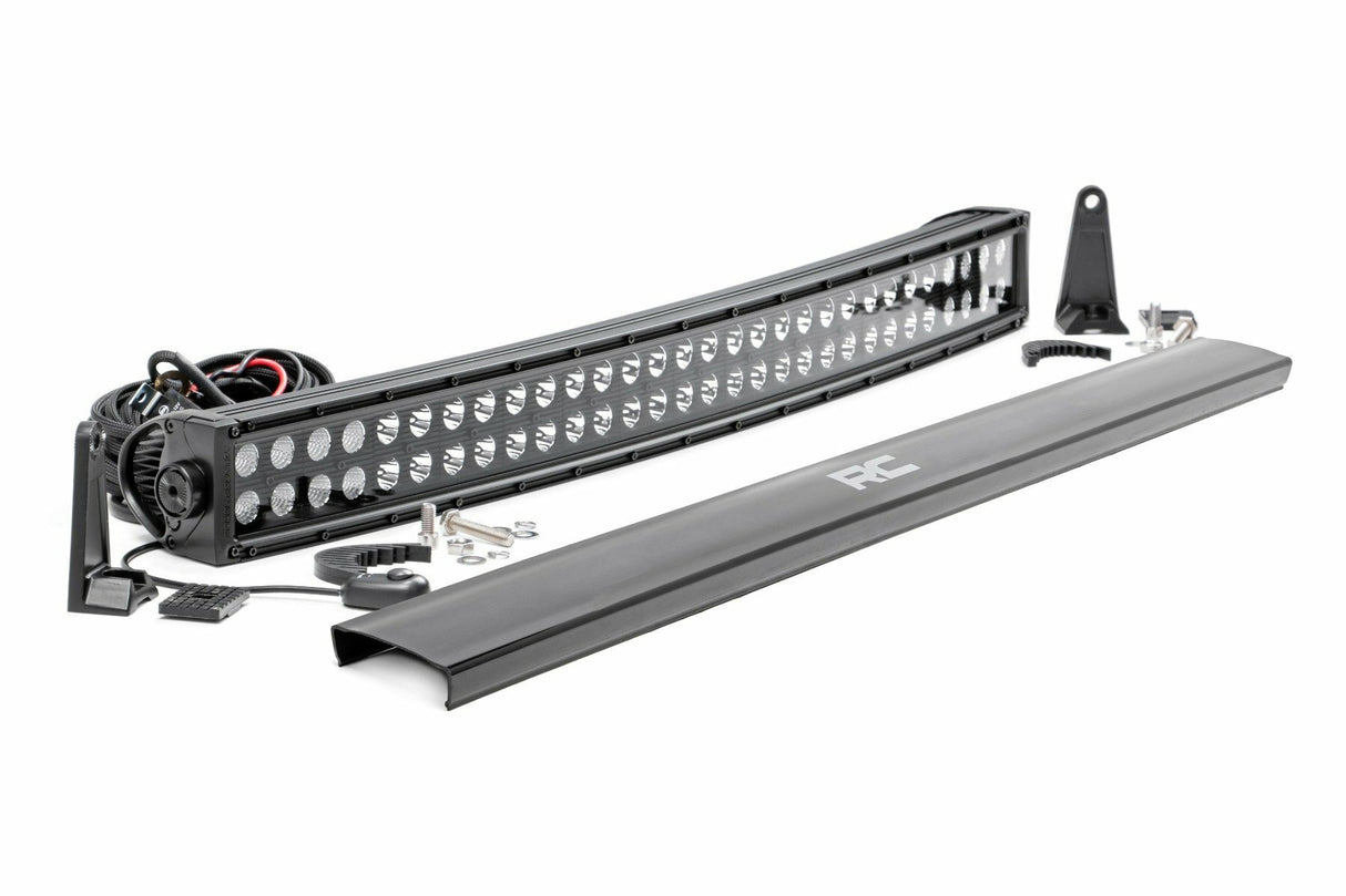 30 Inch Black Series LED Light Bar; Curved; Dual Row 72930BL