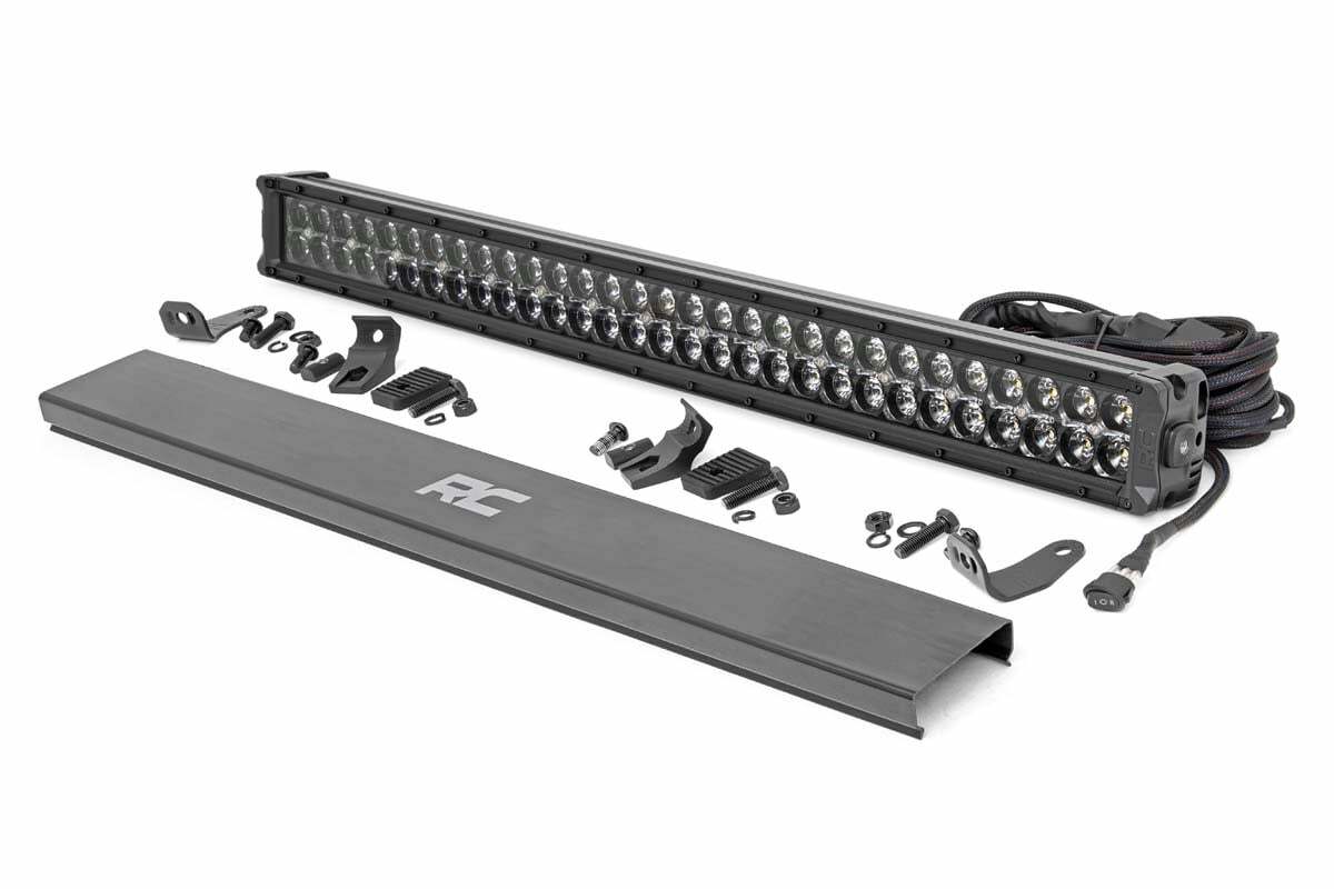 30 Inch Black Series LED Light Bar; Dual Row; Cool White DRL 70930BD