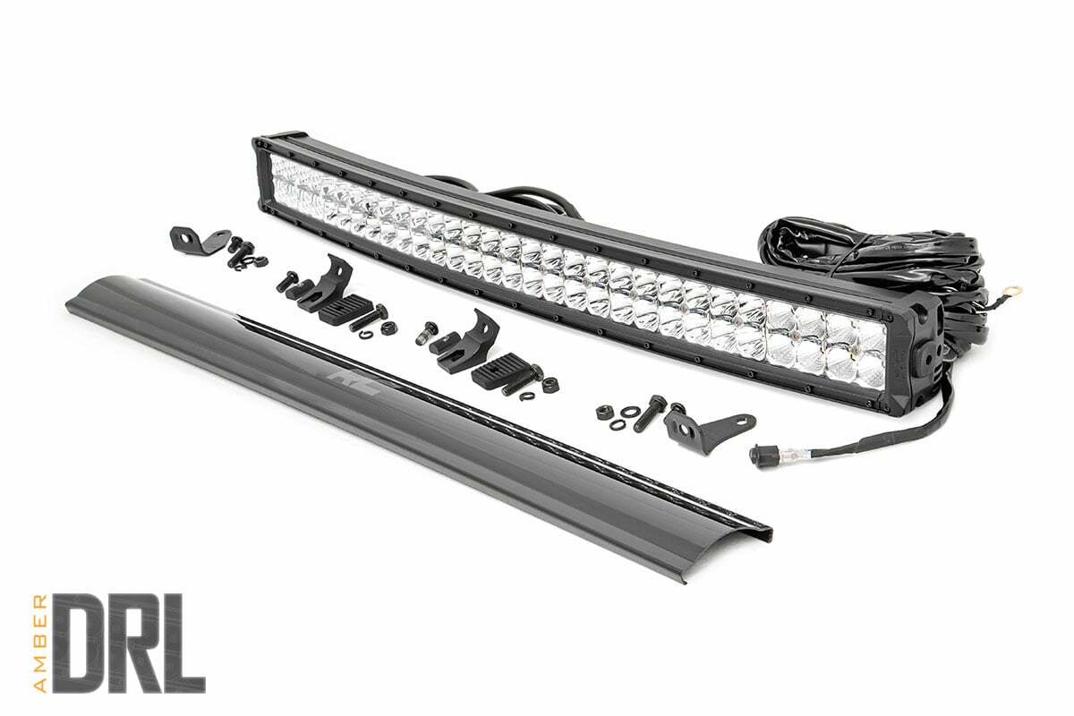 30 Inch Chrome Series LED Light Bar; Curved; Dual Row; Cool White DRL 72930D
