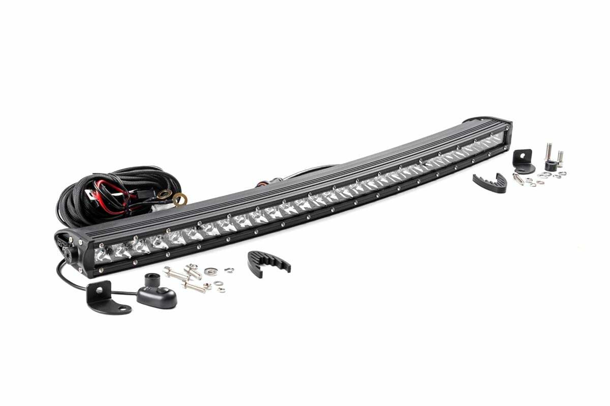 30 Inch Chrome Series LED Light Bar; Curved; Single Row 72730