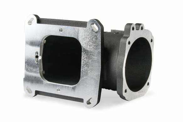 Holley EFI 300-240FBK - Throttle Body Intake Elbow 4150 - Fits Ford Throttle Bodies-Black Finish