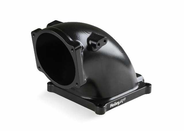 Holley EFI Billet 4500 EFI Throttle Body Intake Elbow-LS- Black Finish - 300-253BK
