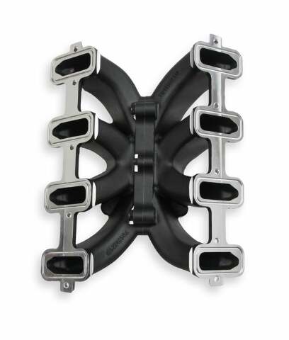 Holley Single Plane Split-Design Intake Manifold GM LS1/LS2/LS6 Black 300-256BK