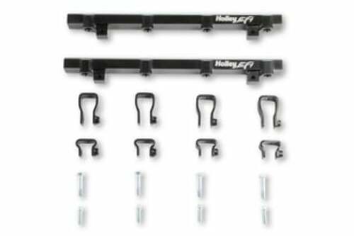 Holley EFI Lo-Ram Manifold Base and Fuel Rails Single Fuel Injector GM LS3/L93 300-670BK