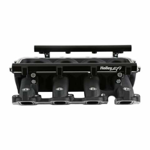 Holley EFI Lo-Ram Manifold Base &Port Inject Fuel Rail-Gm Gen V Lt Top-Feed-Black-300-711BK