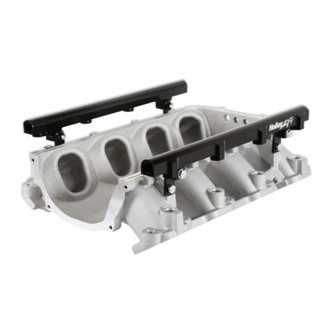 Holley EFI Lo-Ram Manifold Base &Port Inject Fuel Rail-Gm Gen V Lt-Front-Feed-Satin-300-713