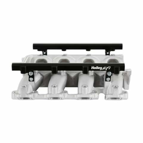 Holley EFI Lo-Ram Manifold Base &Port Inject Fuel Rail-Gm Gen V Lt-Front-Feed-Satin-300-713