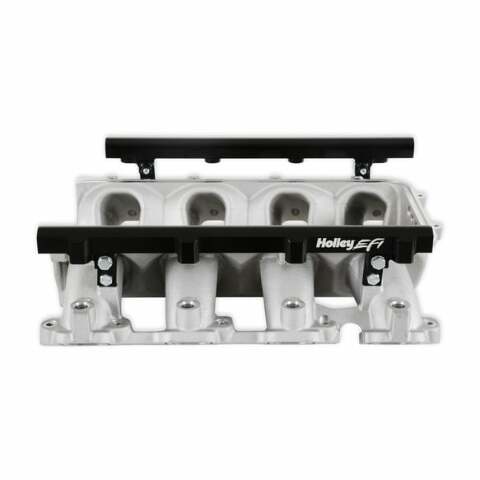 Holley EFI Lo-Ram Manifold Base &Port Inject Fuel Rail-Gm Gen V Lt-Front-Feed-Satin-300-713