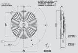 SPAL 10 inch low profile puller electric cooling fan 802 CFM curved blade 30100435