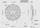 SPAL 12 inch medium profile puller electric cooling fan 1226 CFM curved blade 30101522